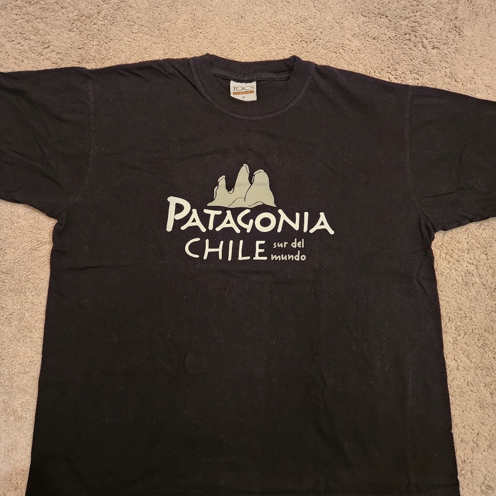 Patagonia Chile Souvenir Tee Mens Medium 100% Cotton